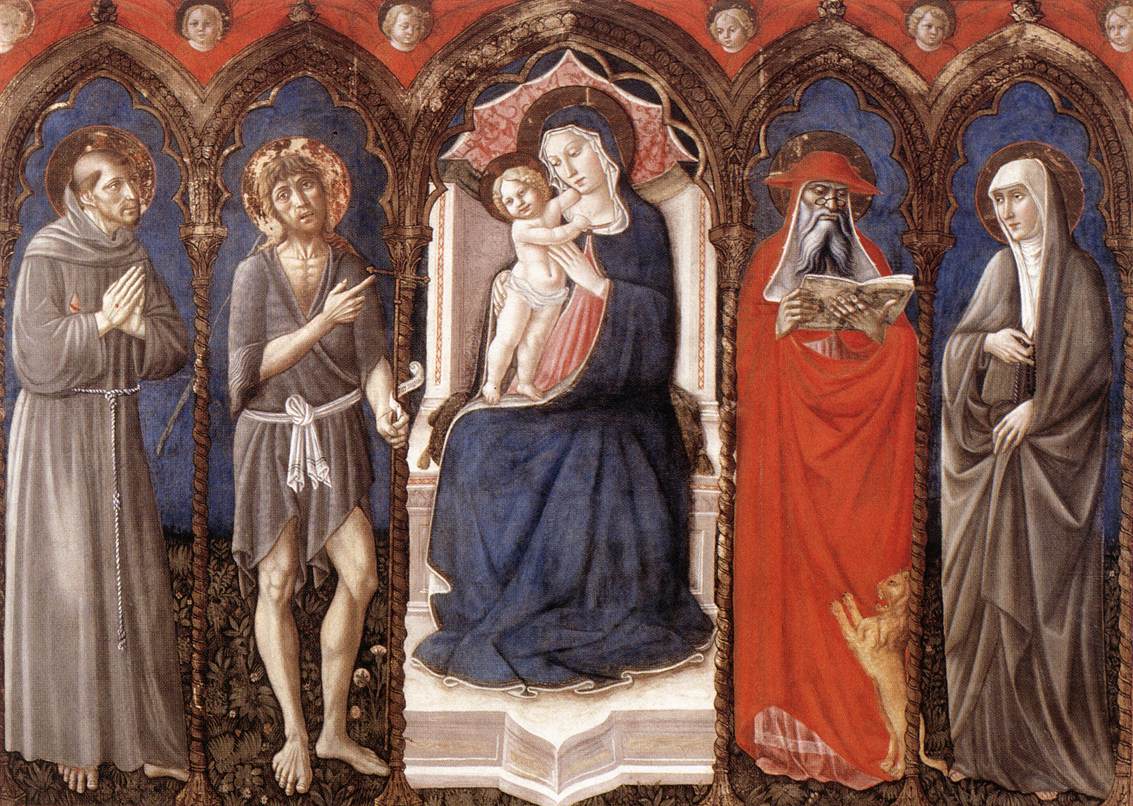 Madonna with Child and Four Saints by Niccolo Da Foligno