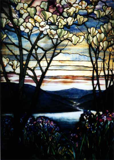 Magnolias and Irises by Louis Comfort Tiffany-American Painting
