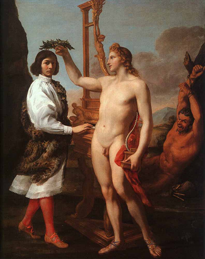 Marcantonio Pasquilini Crowned by Apollo by Andrea Sacchi-Oil Painting