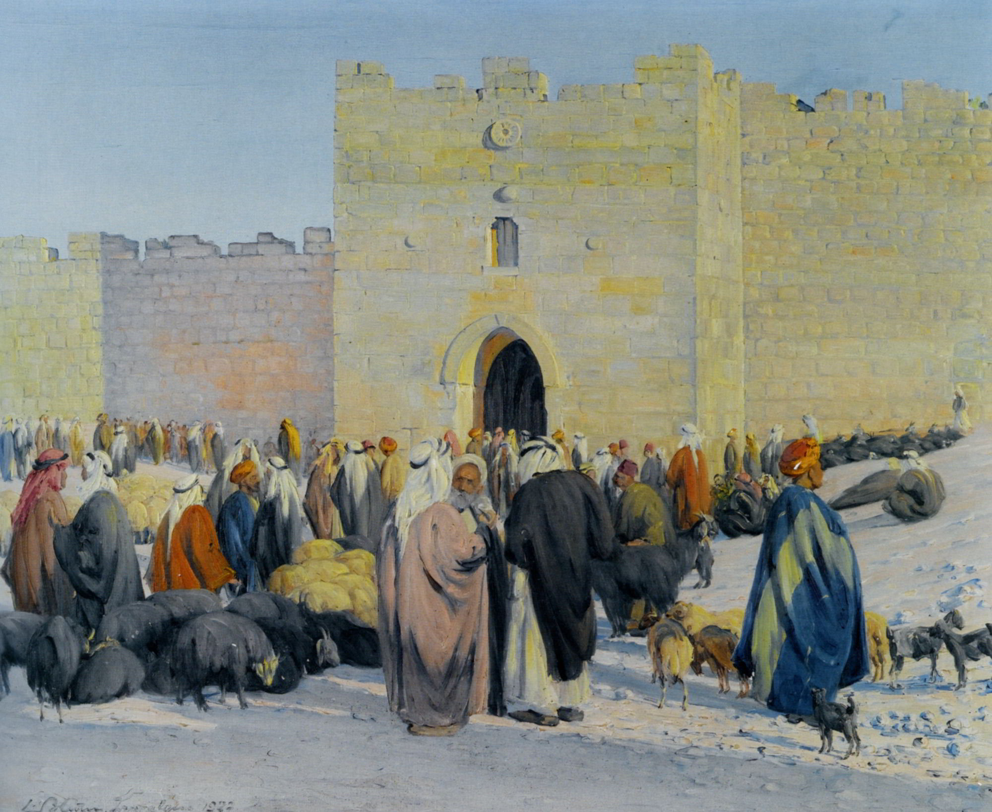 Market in Jerusalem by Ludwig Blum