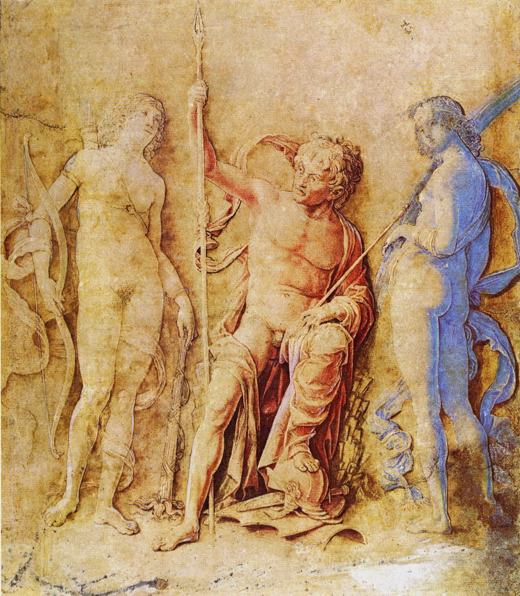 Mars, Venus, and Diana by Andrea Mantegna