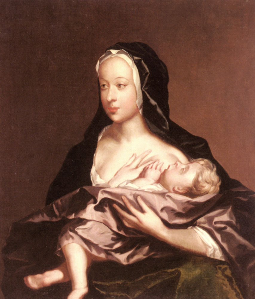 Mother and Child by Gerard Soest-Portrait Painting