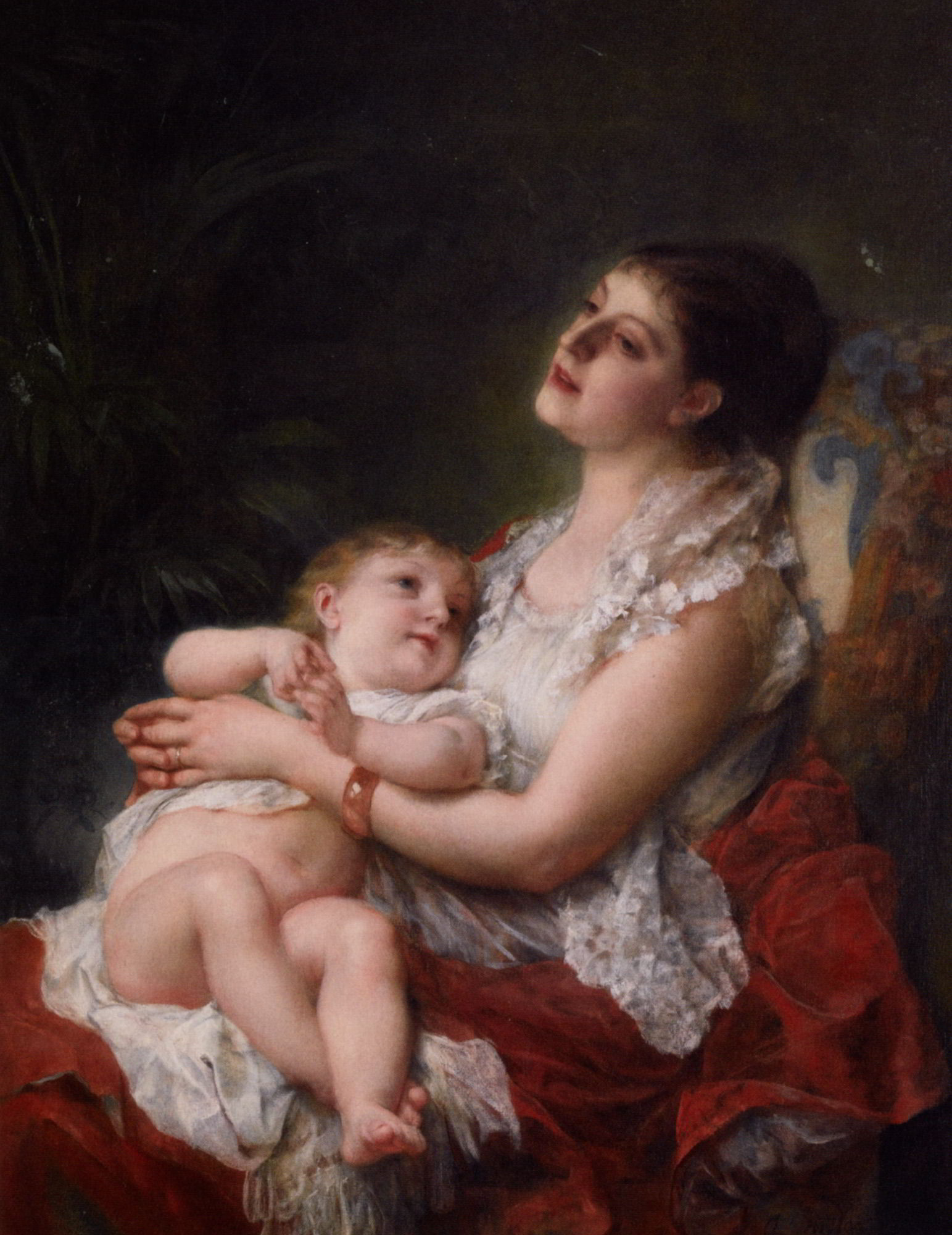Mothers Embrace by Adolphe Jourdan