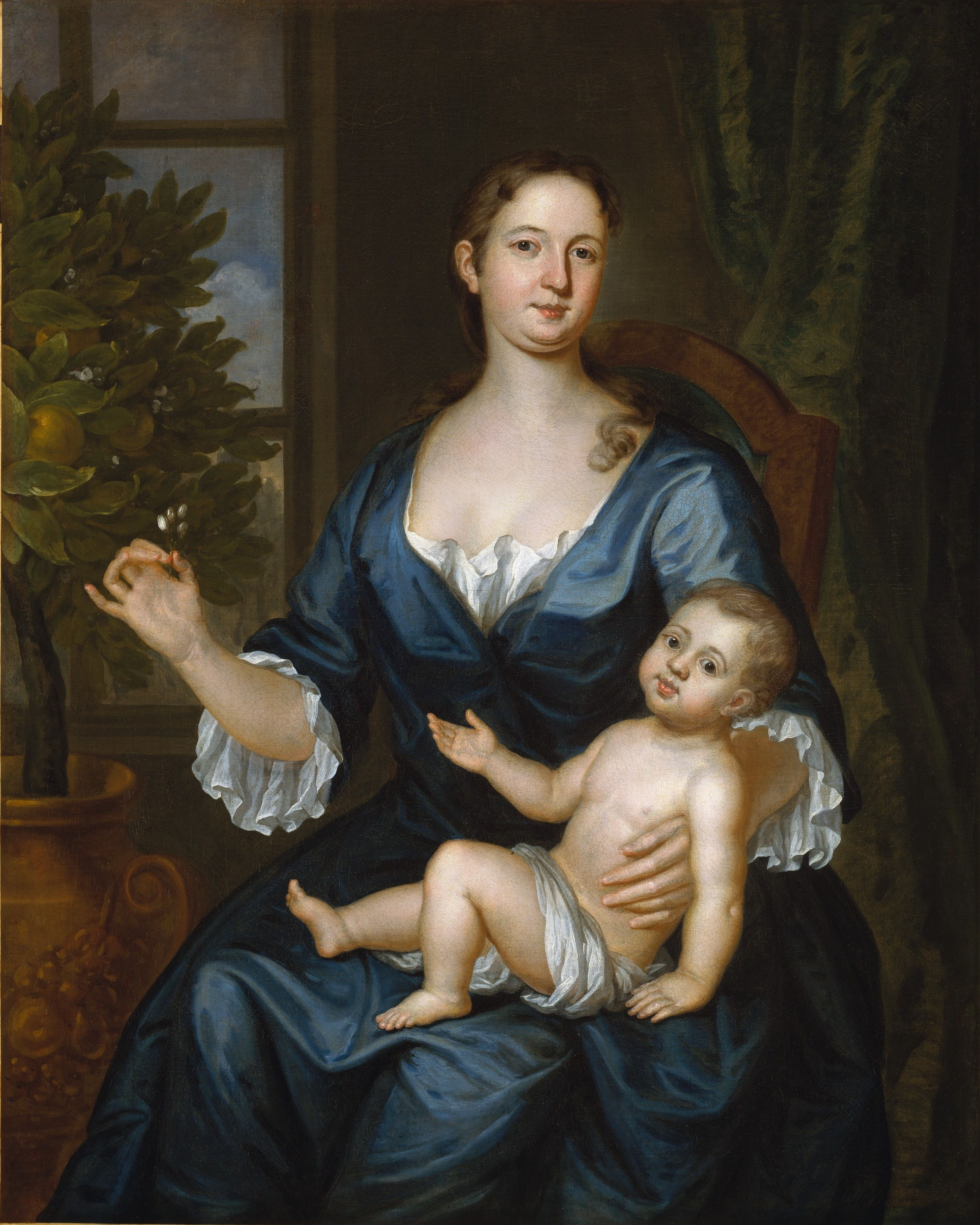 Mrs. Francis Brinley and Her Son Francis by John Smibert-Oil Painting