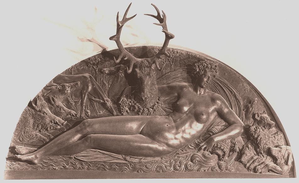 Nymph of Fontainebleau by Benvenuto Cellini