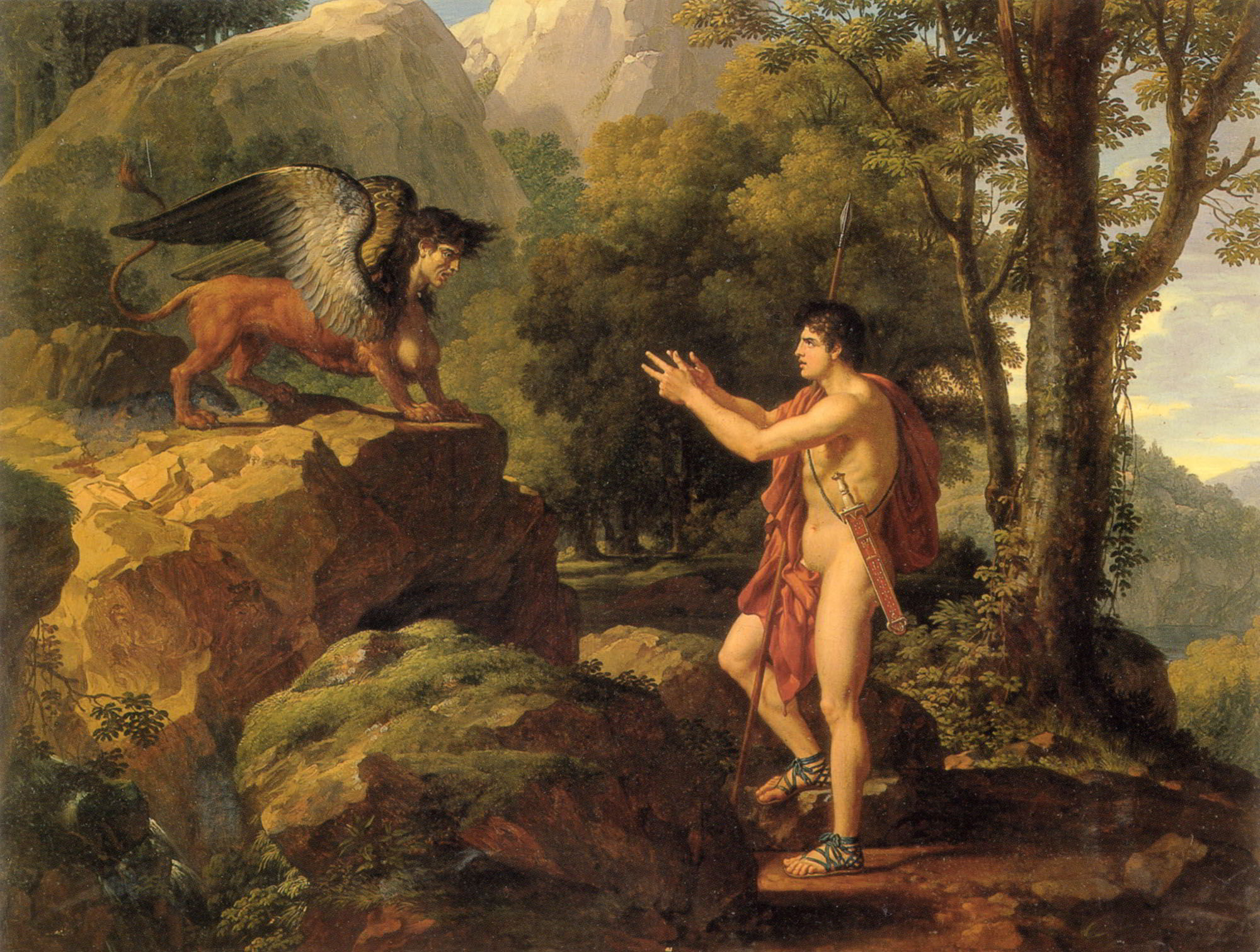 Oedipus and the Sphinx by Francois Xavier Fabre