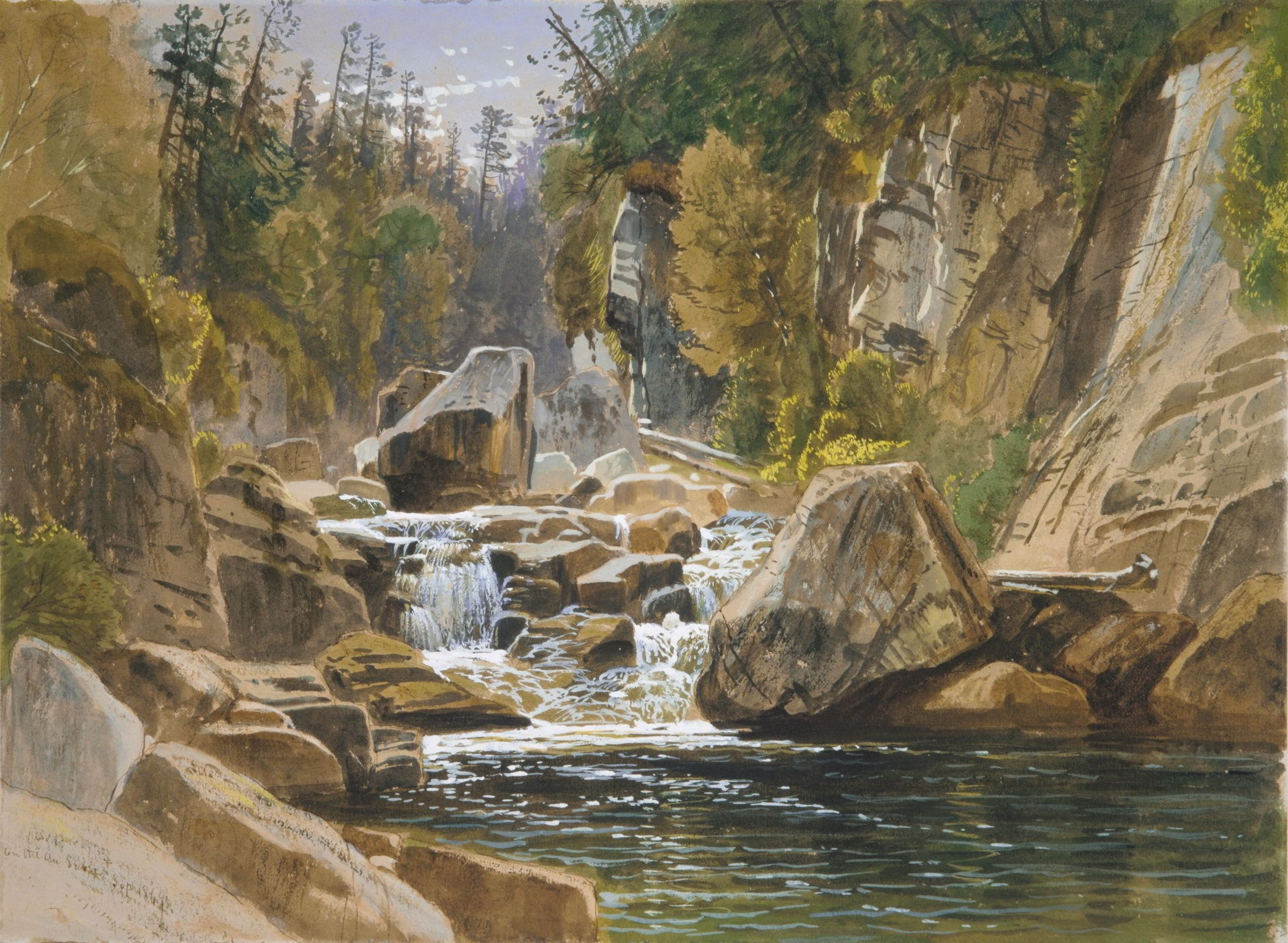On the Ausable by James David Smillie-Landscape Painting