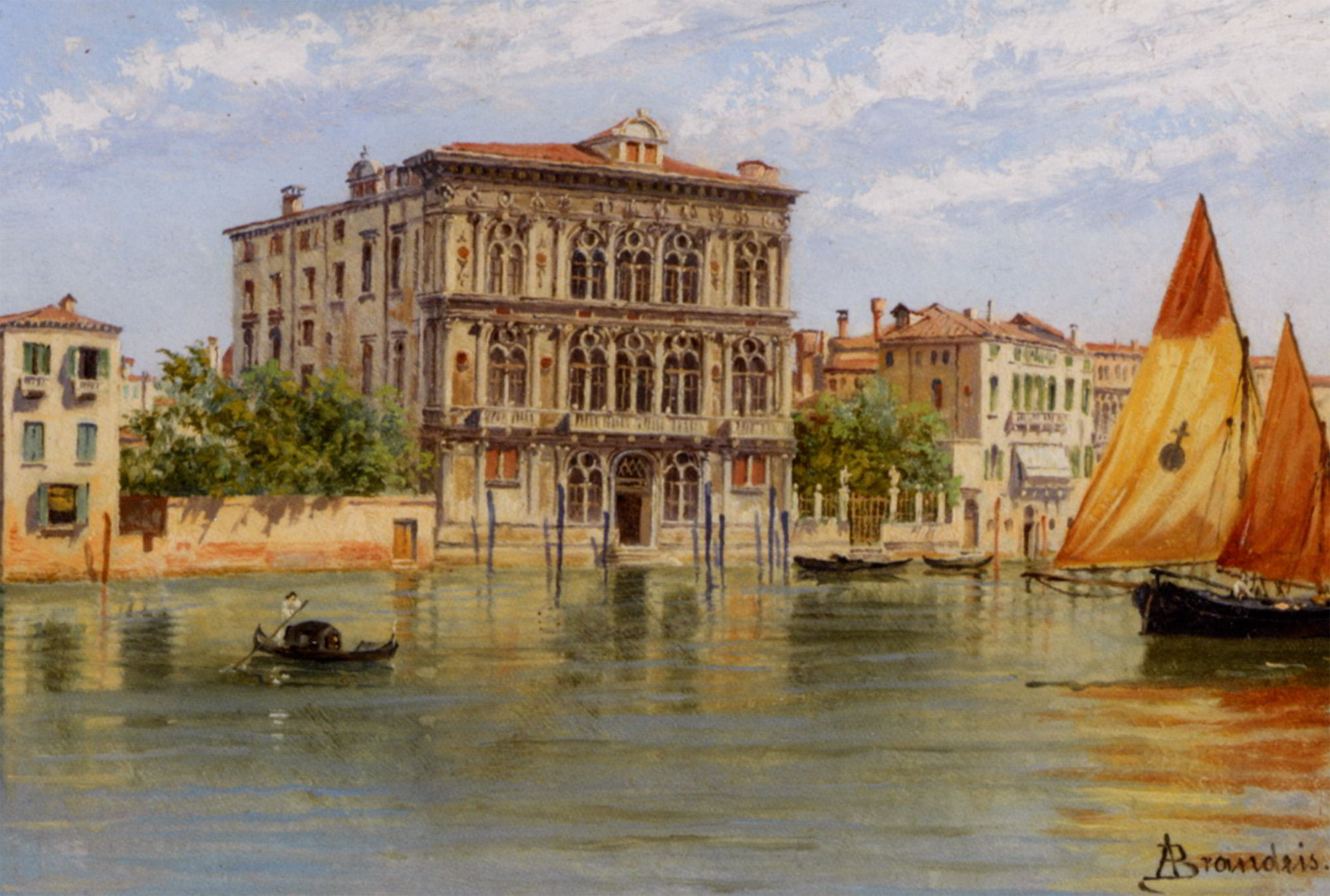 Palazzo Camerlenghi and the Ca Vendramin Calergi in Venice by Antonietta Brandeis
