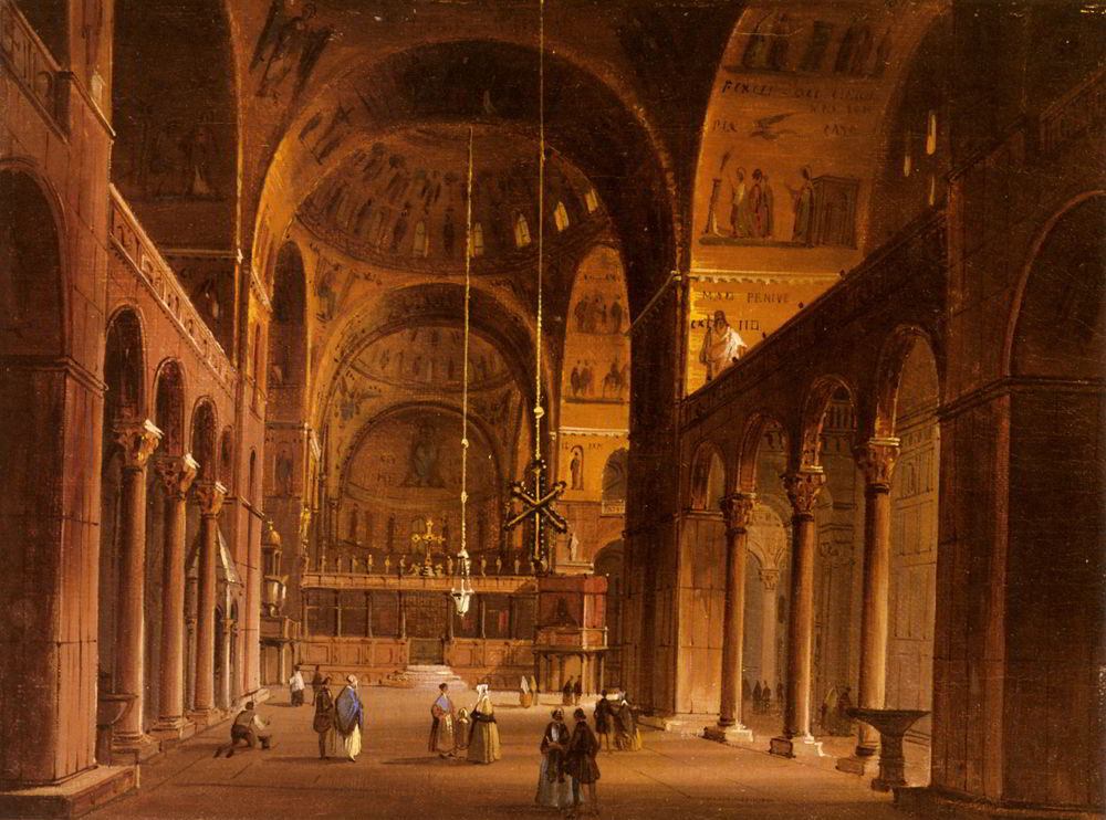 Piazza San Marco by Carlo Grubacs-History Painting