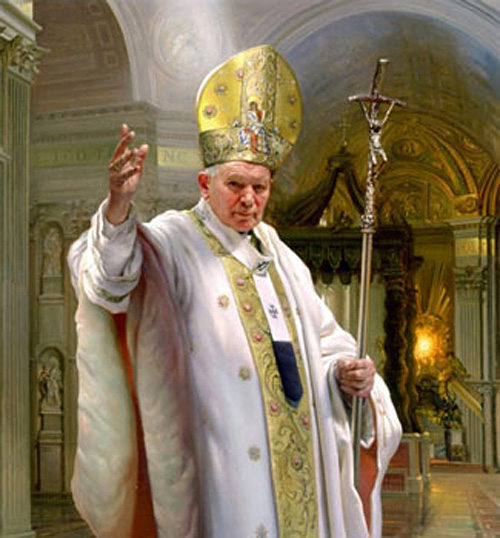 Pope John Paul II by Nelson Shanks-American Painting