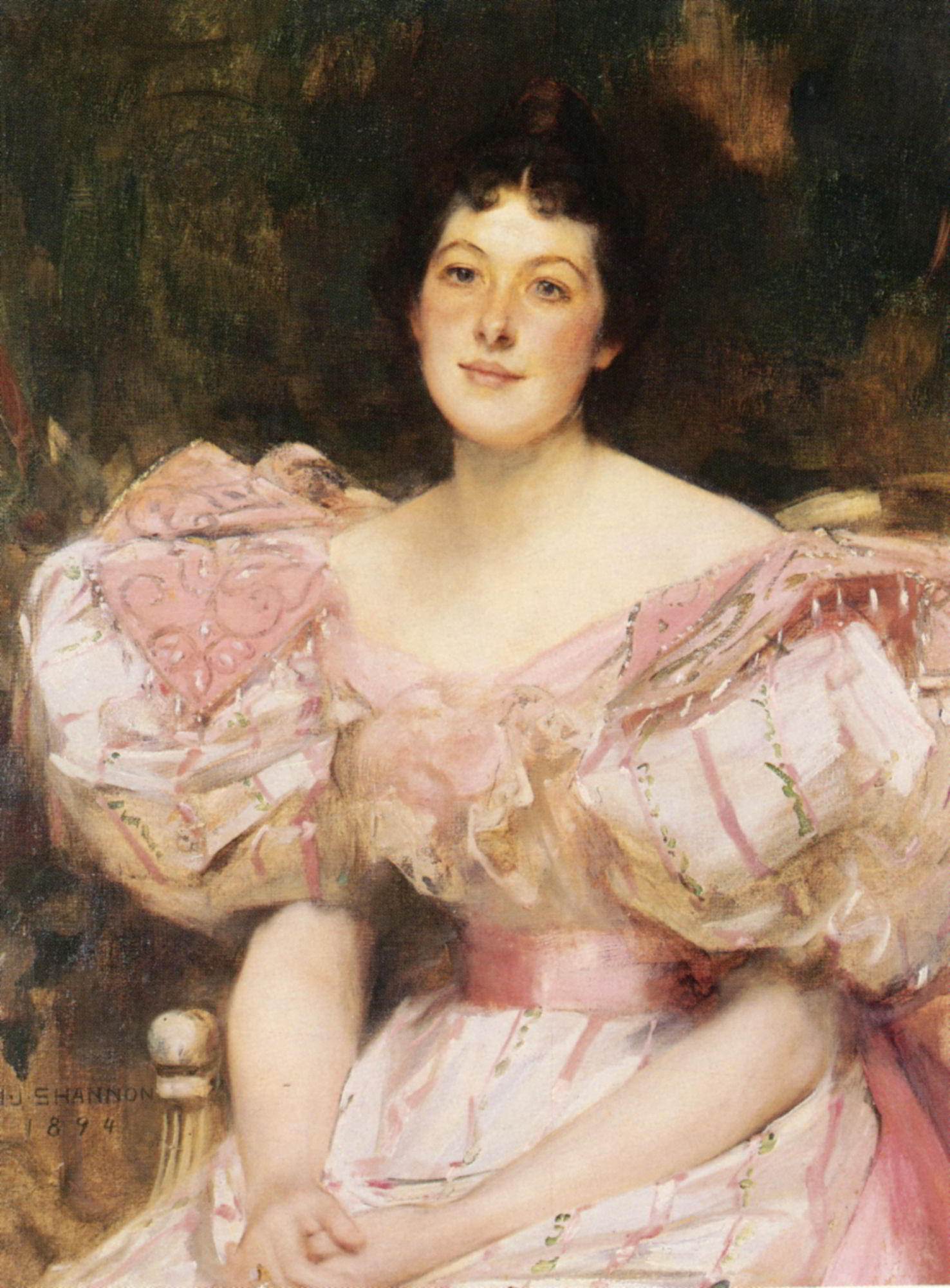Portrait Of A Lady by James Jebusa Shannon-Portrait Painting