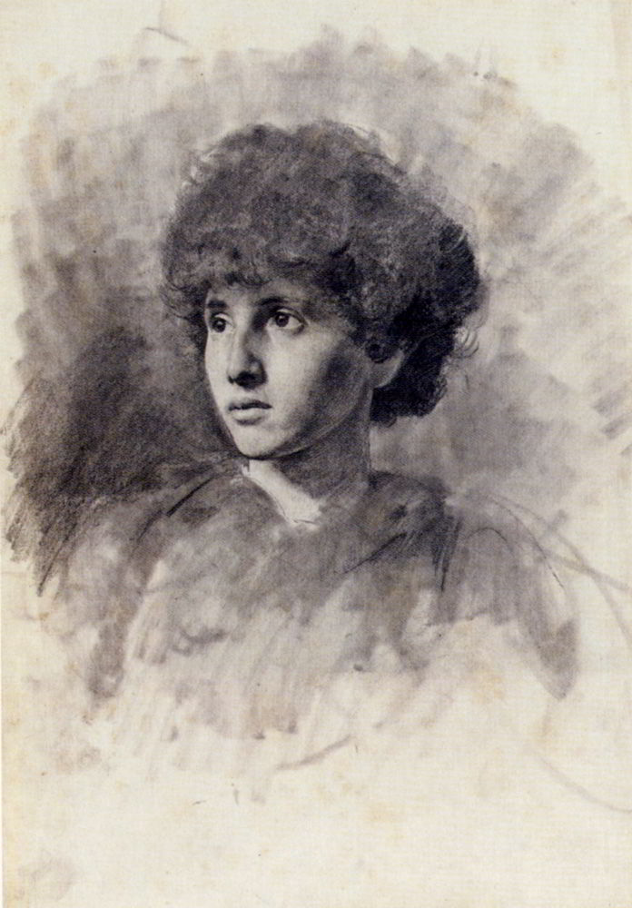 Portrait Of The Artist's Daughter Maud by Adolf Hiremy-Hirschl