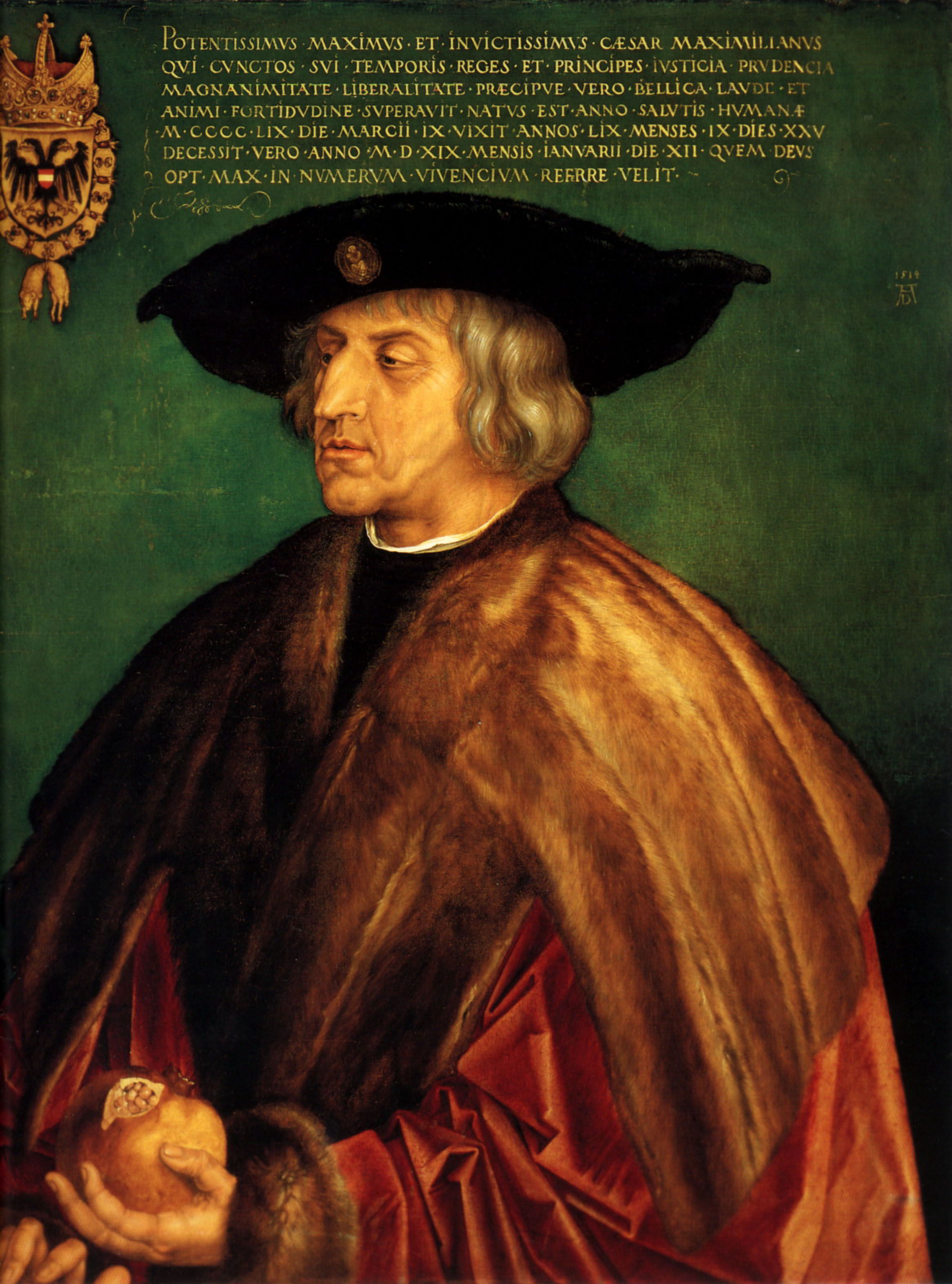 Portrait of Emperor Maximillian I by Albrecht Durer