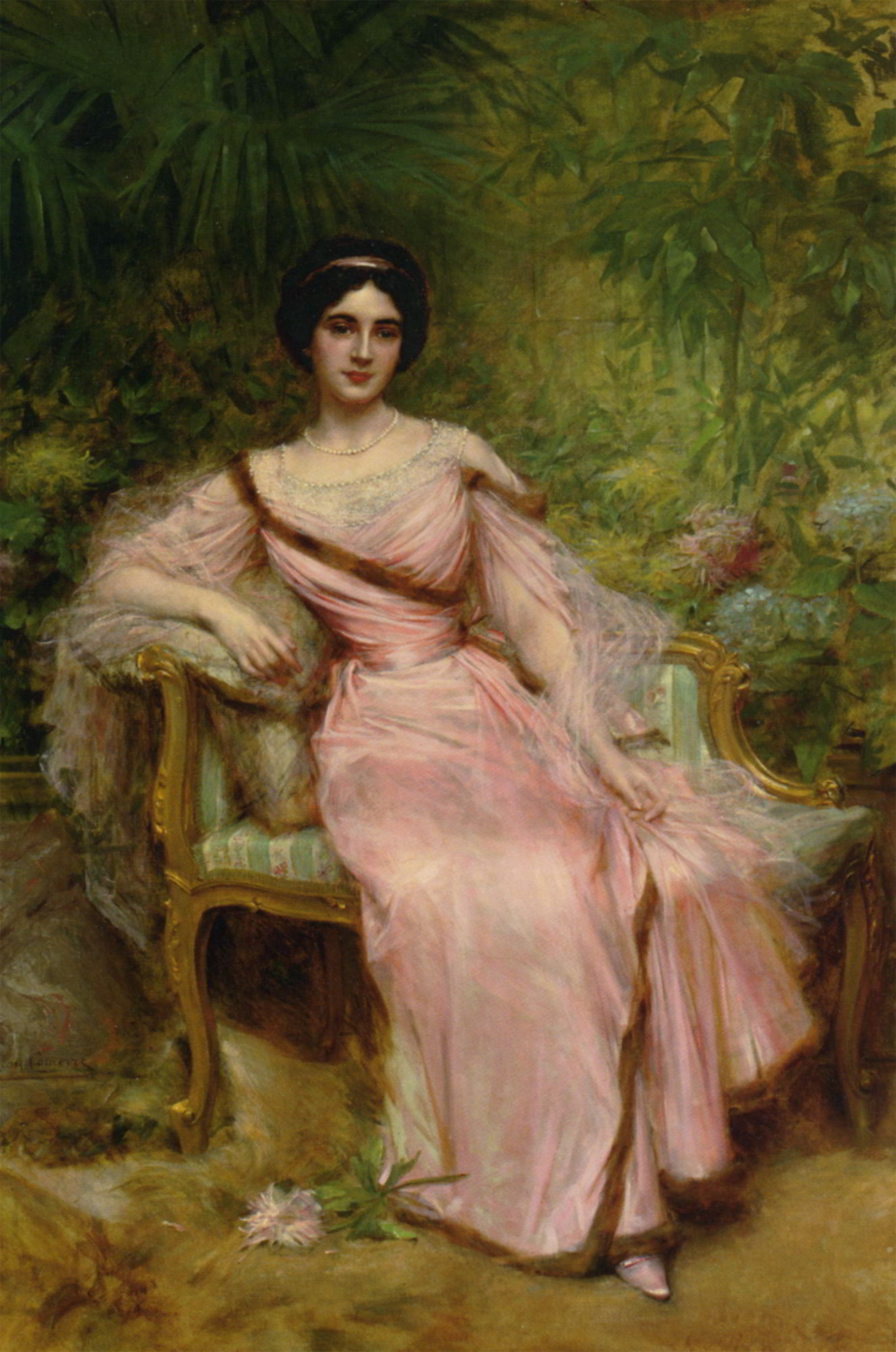 Portrait of Suzanne Hudelo by Hermann Jean Joseph Richir-Oil Painting