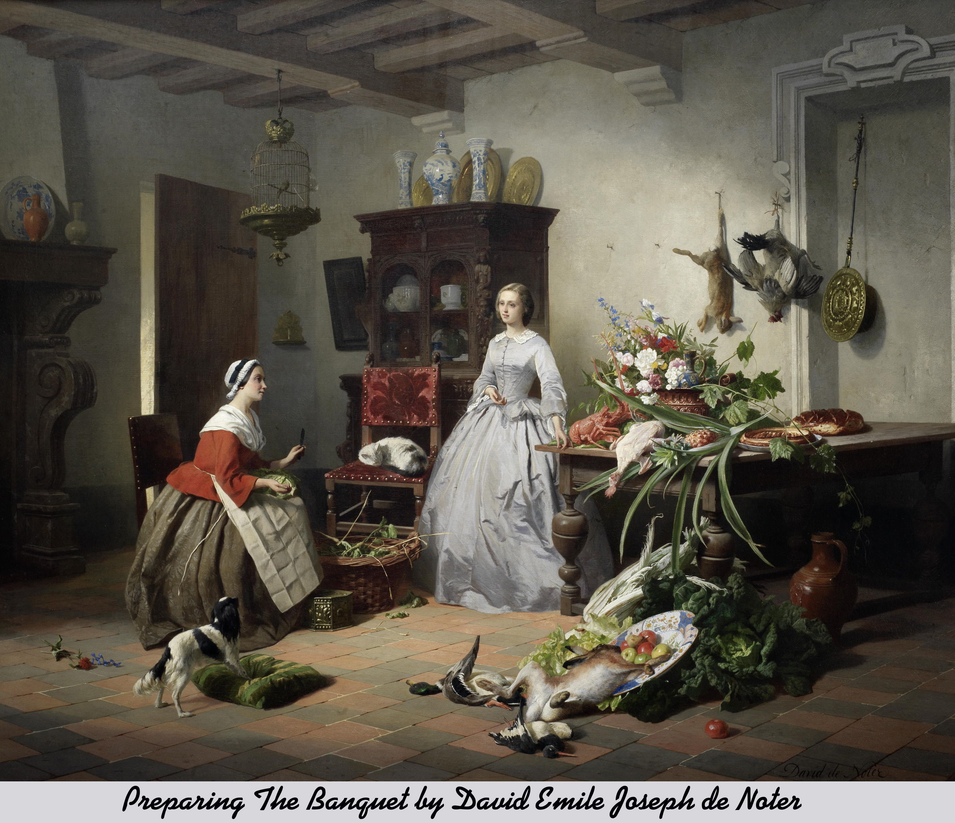 Preparing The Banquet by David Emile Joseph de Noter