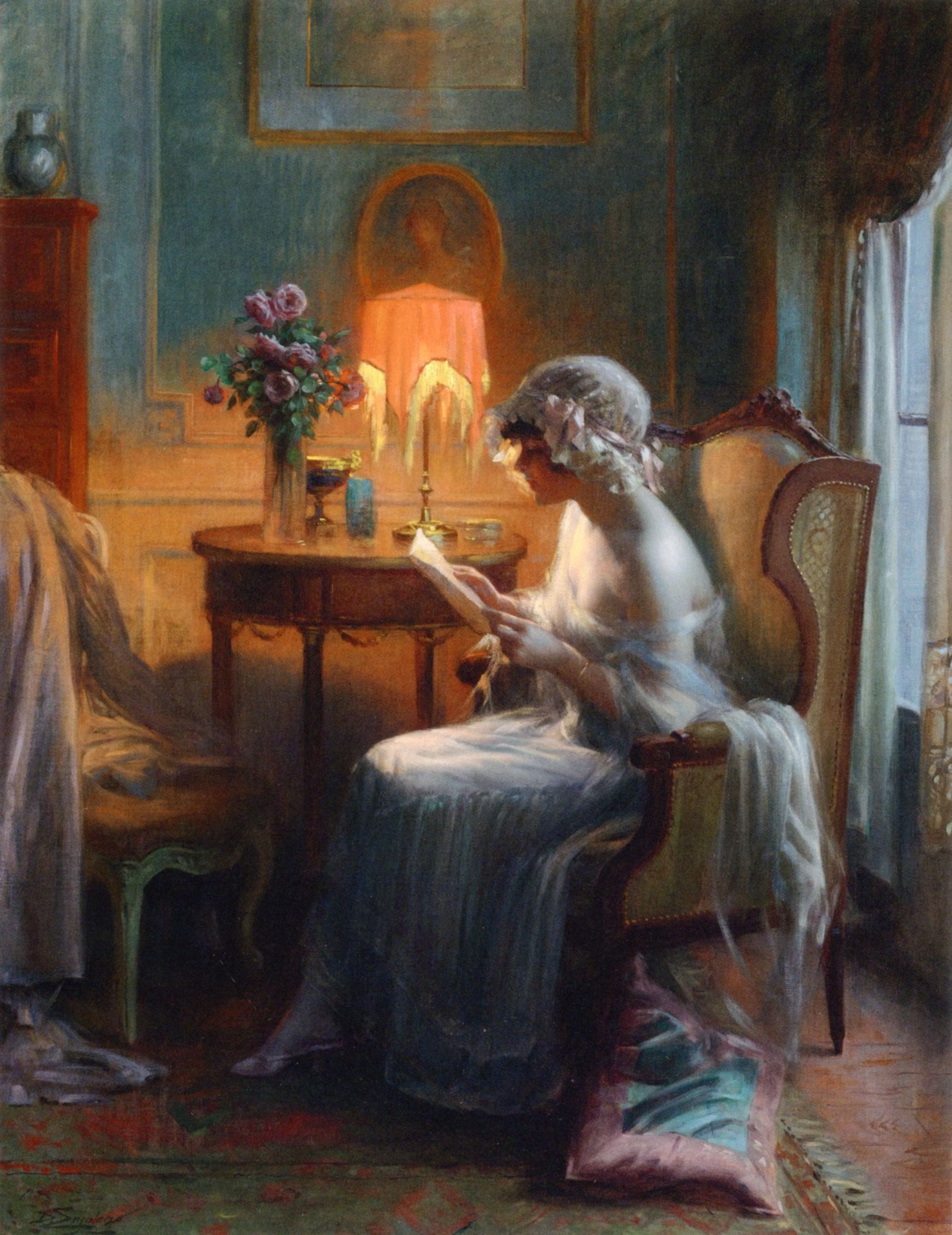 Reading a Letter by Delphin Enjolras