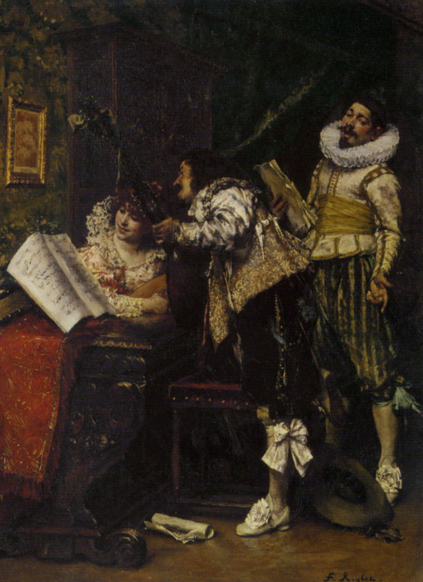 Recital by Ferdinand Roybet-Oil Painting
