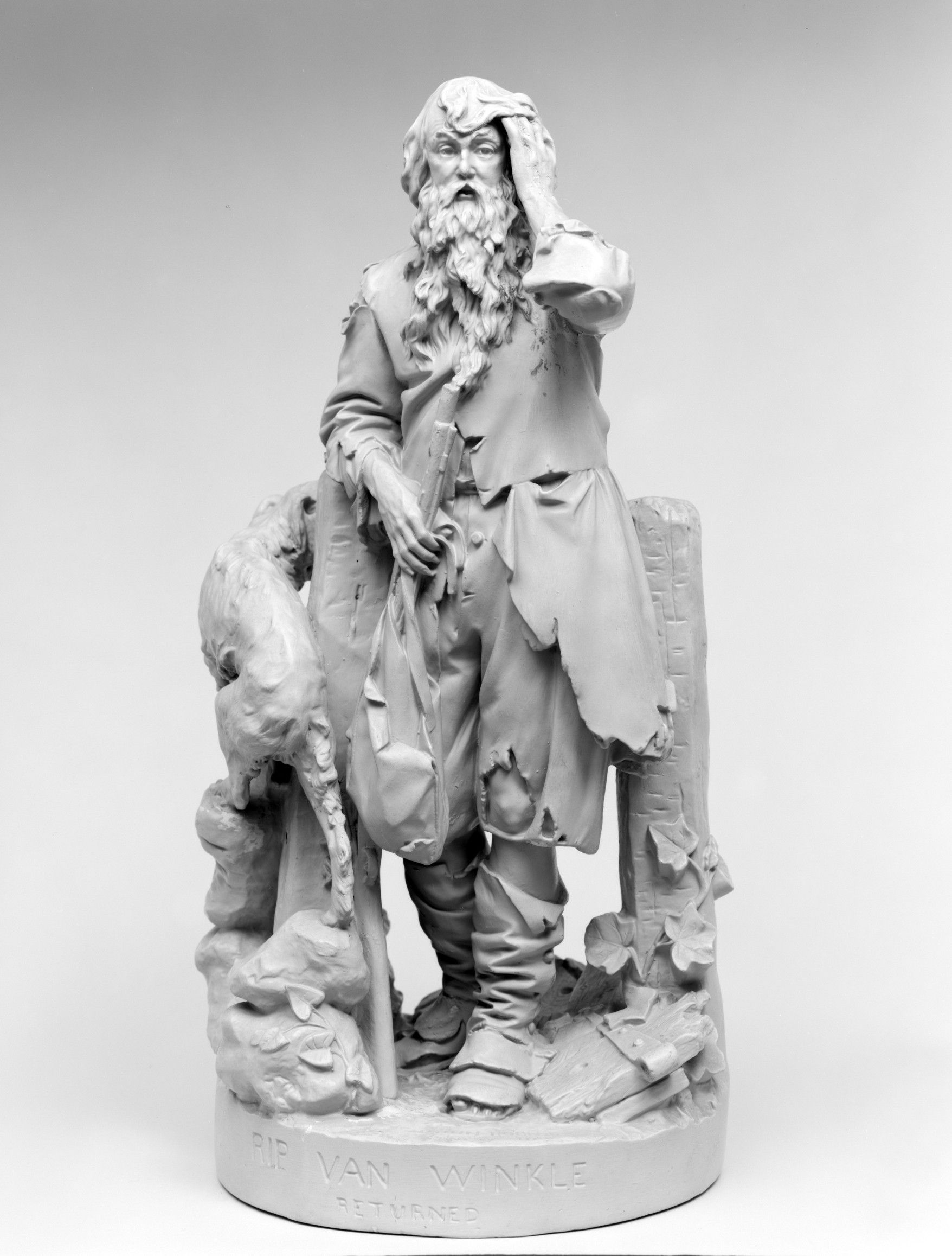 Rip Van Winkle Returned by John Rogers-Sculpture