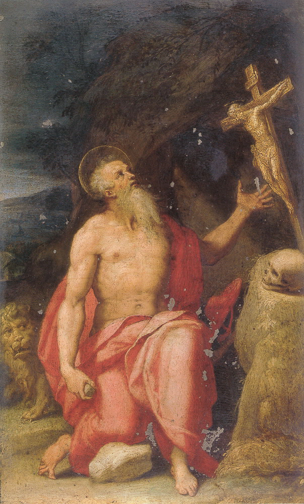 Saint Jerome in the Wilderness by Lorenzo Sabatini-History Painting