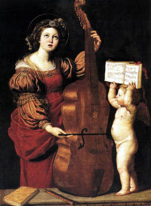 St Cecilia by Domenichino-Oil Painting