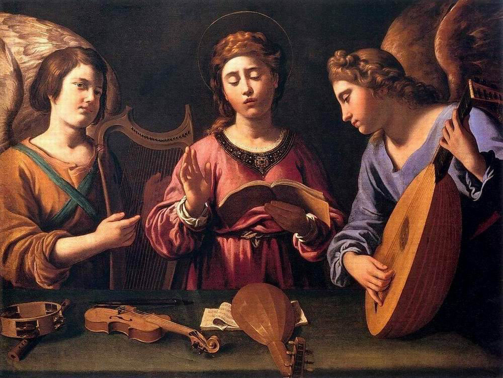 St Cecilia with Two Angels by Antiveduto Gramatica