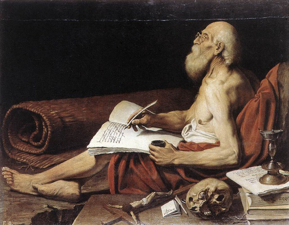 St Jerome by Lionello Spada-Oil Painting