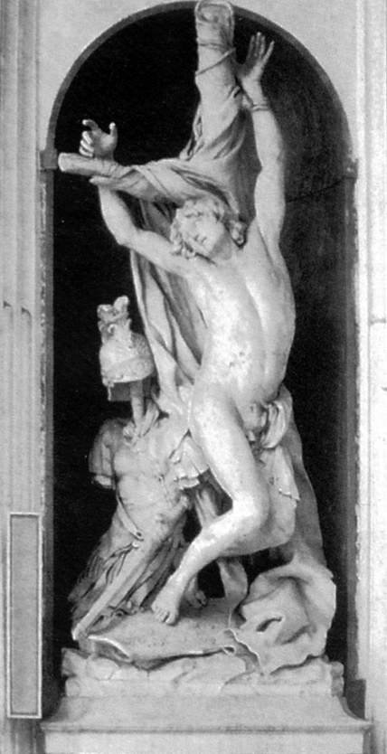 St Sebastian by Pierre Puget-Sculpture