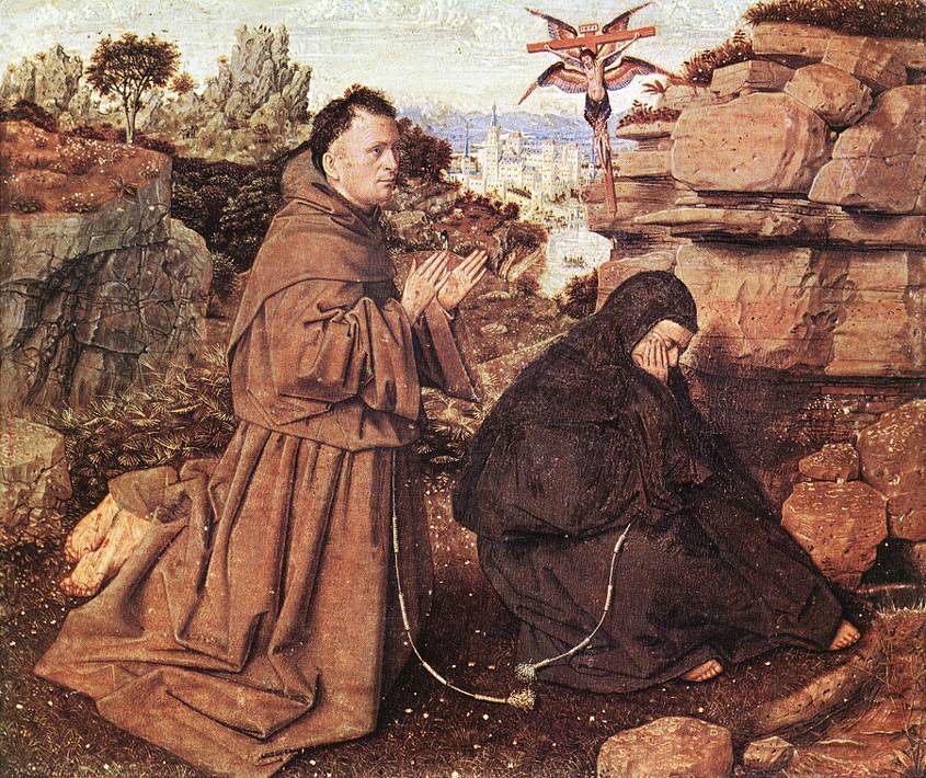 Stigmatization of St Francis by Jan van Eyck-History Painting