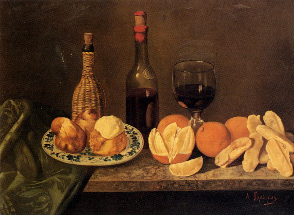 Still Life With Fruit And Oriental China by Adolphe Phalipon