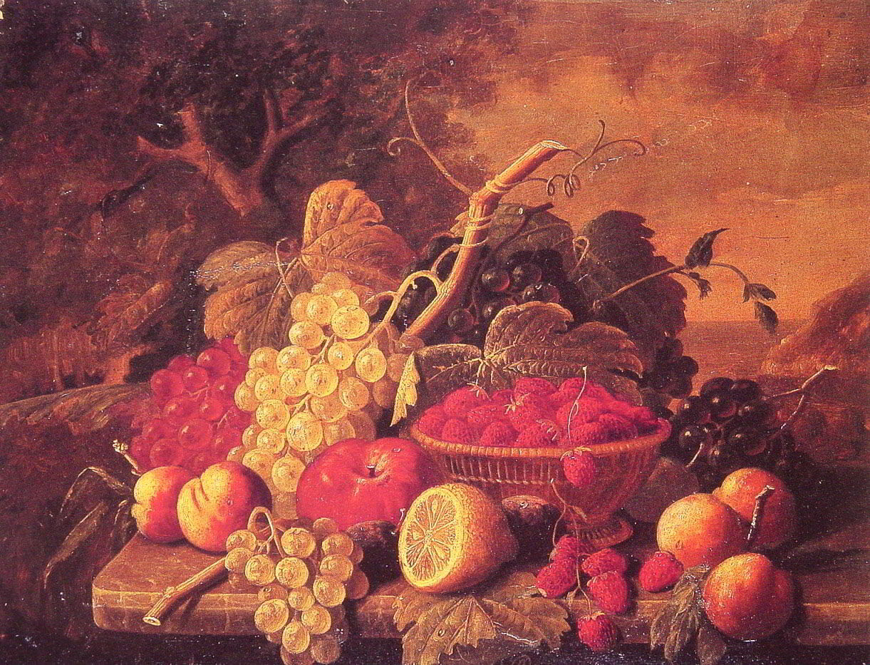 Still Life with Fruit by Severin Roesen-Oil Painting
