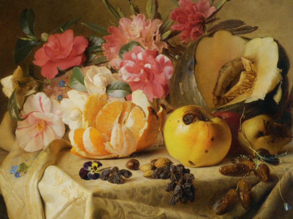 Still life with autumn fruits by Theude Gronland