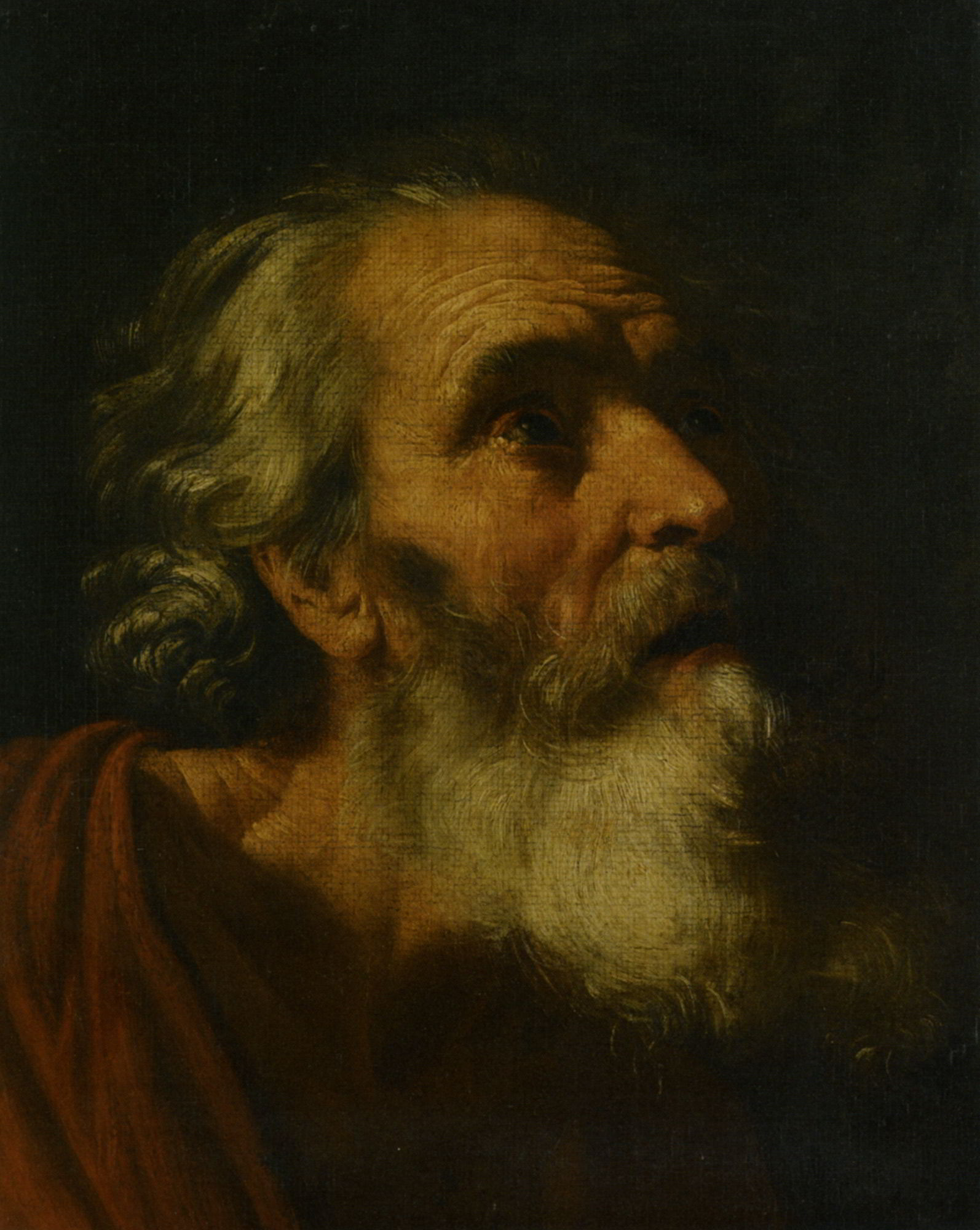 Study for the Head of a Male Probably Saint Peter by Hendrik Van Somer-Portrait Painting