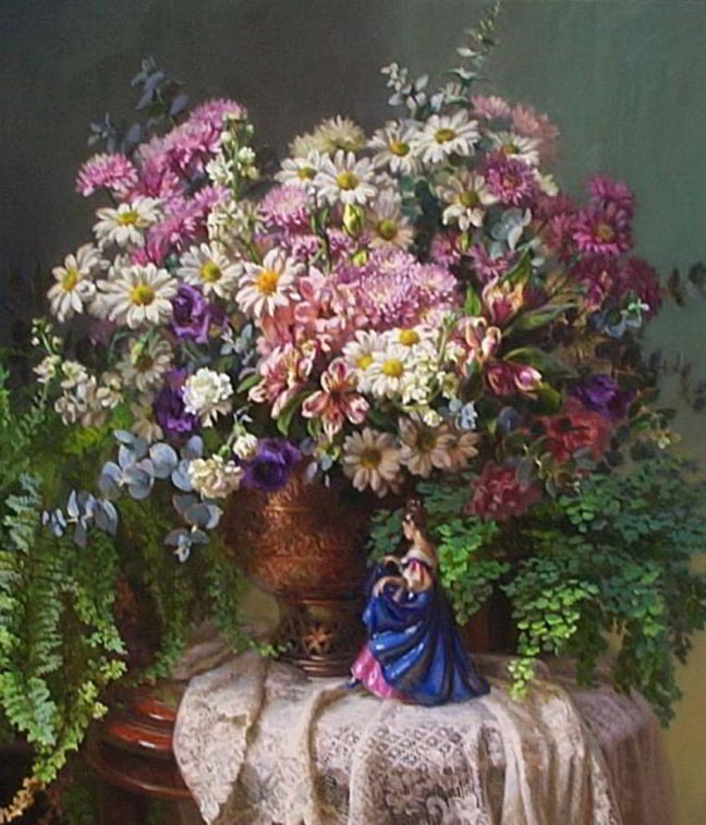 Summer Flowers by Ann Morton-Still Life Painting