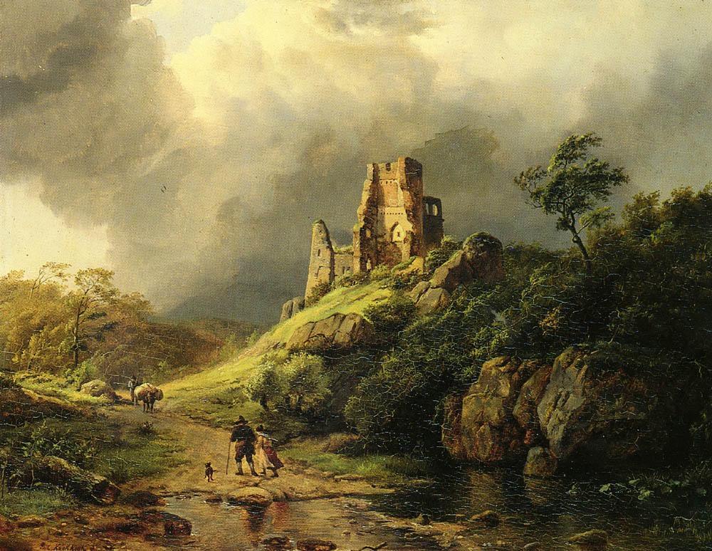 The Approaching Storm by Barend Cornelis Koekkoek-Dutch Painting