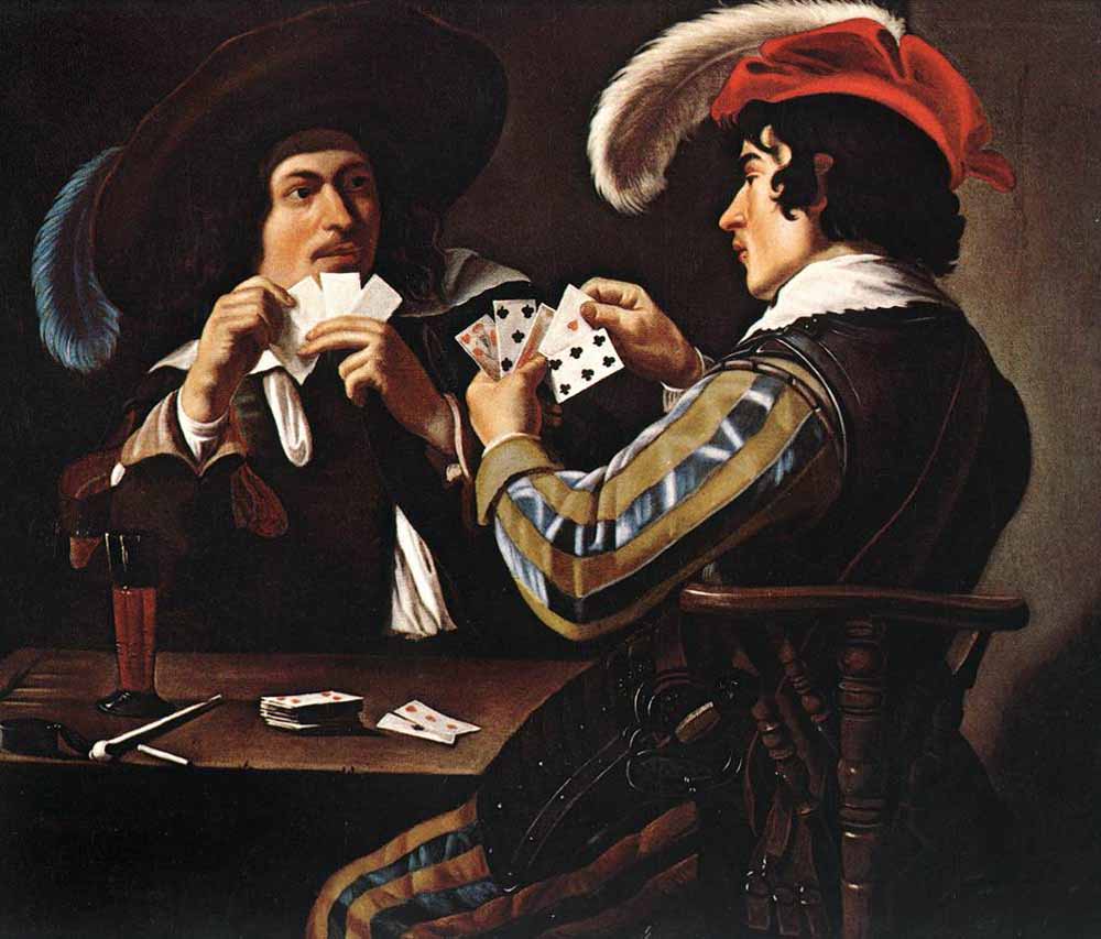 The Card Players by Theodoor Rombouts-Oil Painting