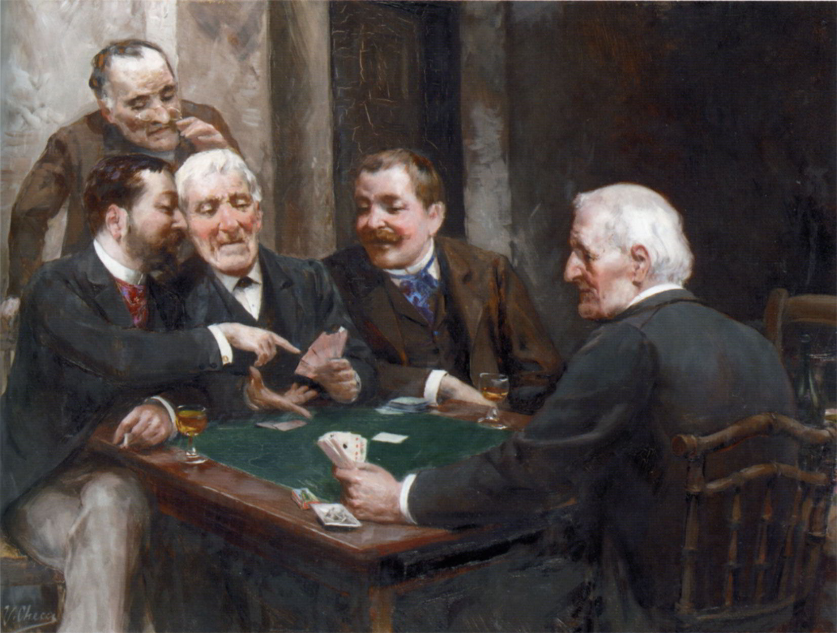 The Card Players by Ulpiano Checa y Sanz