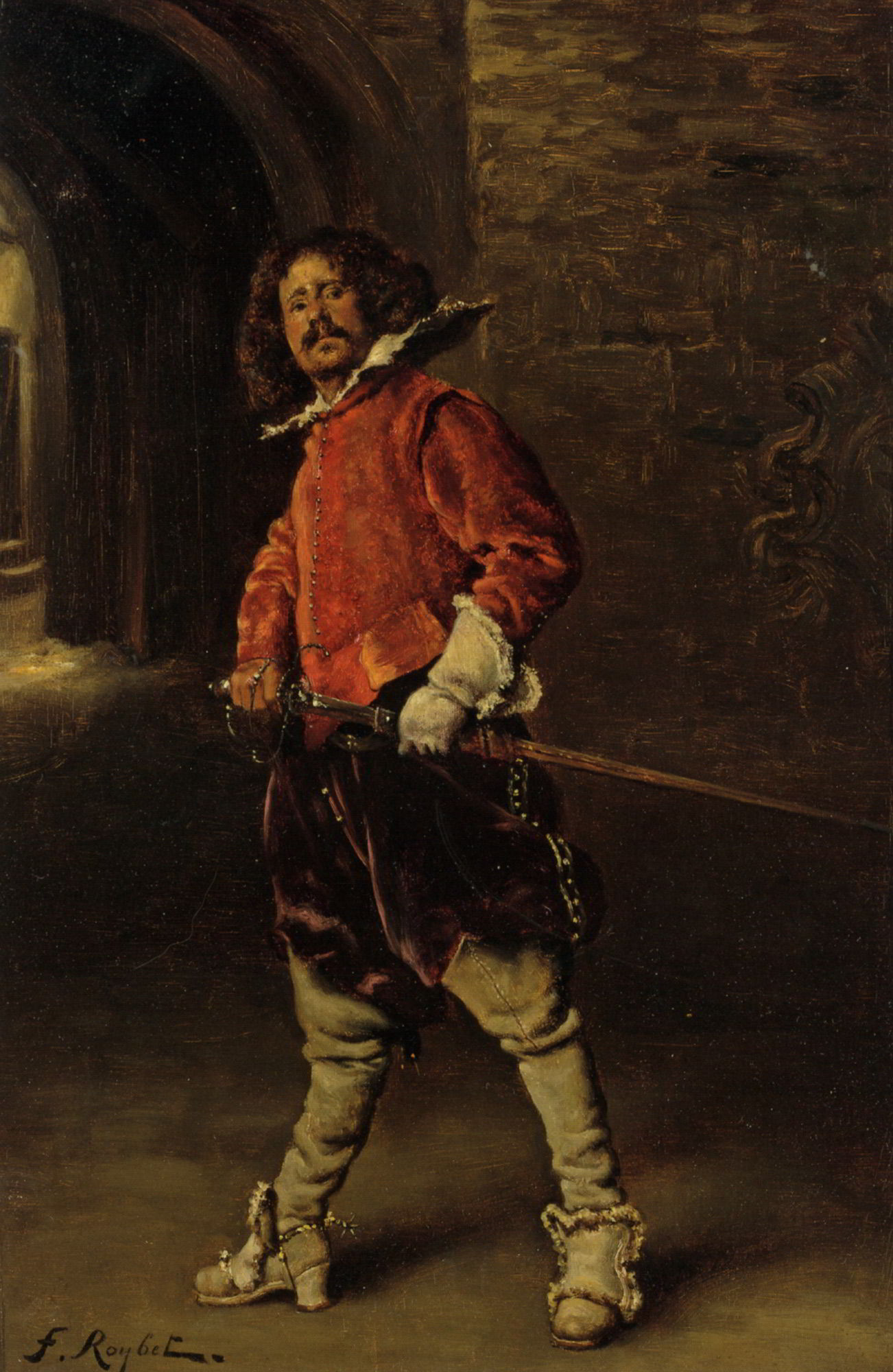 The Cavalier by Ferdinand Roybet-Oil Painting