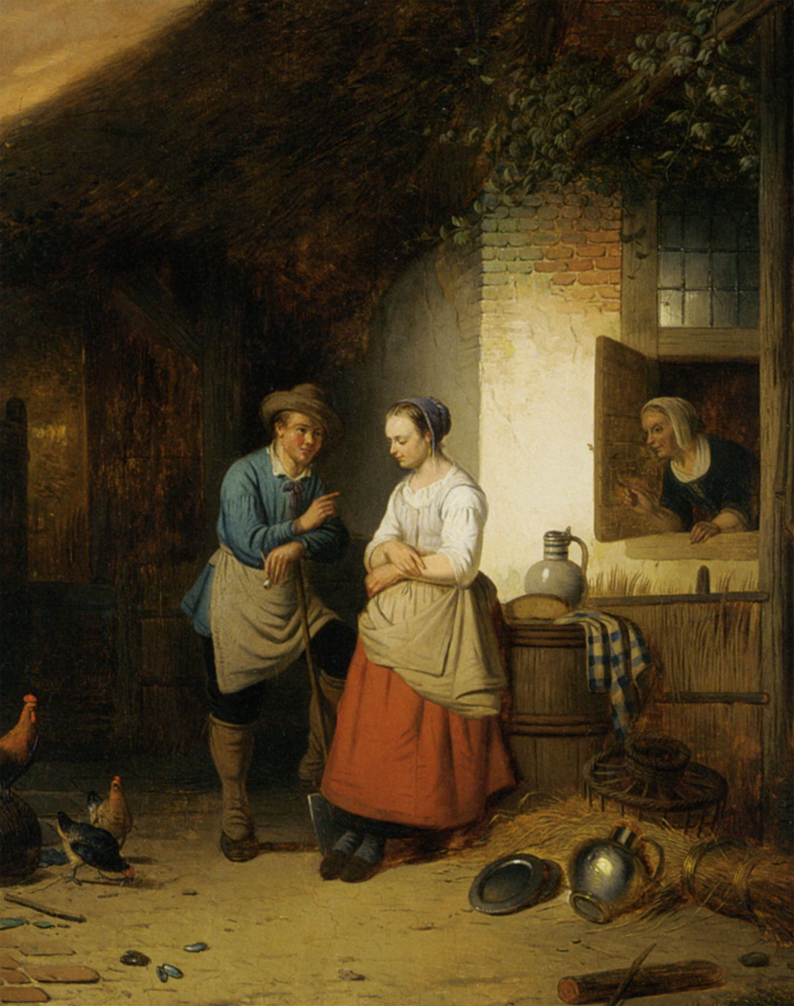 The Courtship by Adrien Ferdinand De Braekeleer