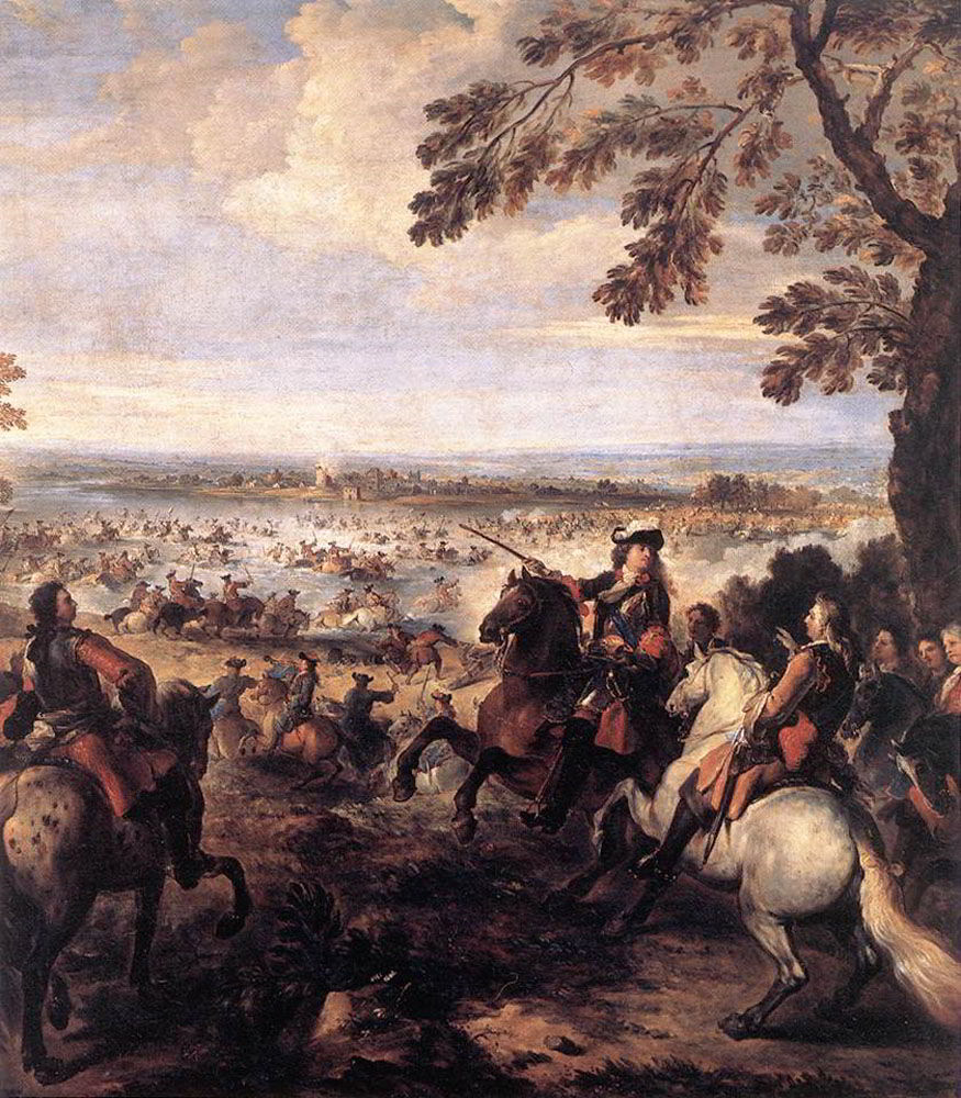 The Crossing of the Rhine by the Army of Louis XIV, 1672 by Joseph Parrocel