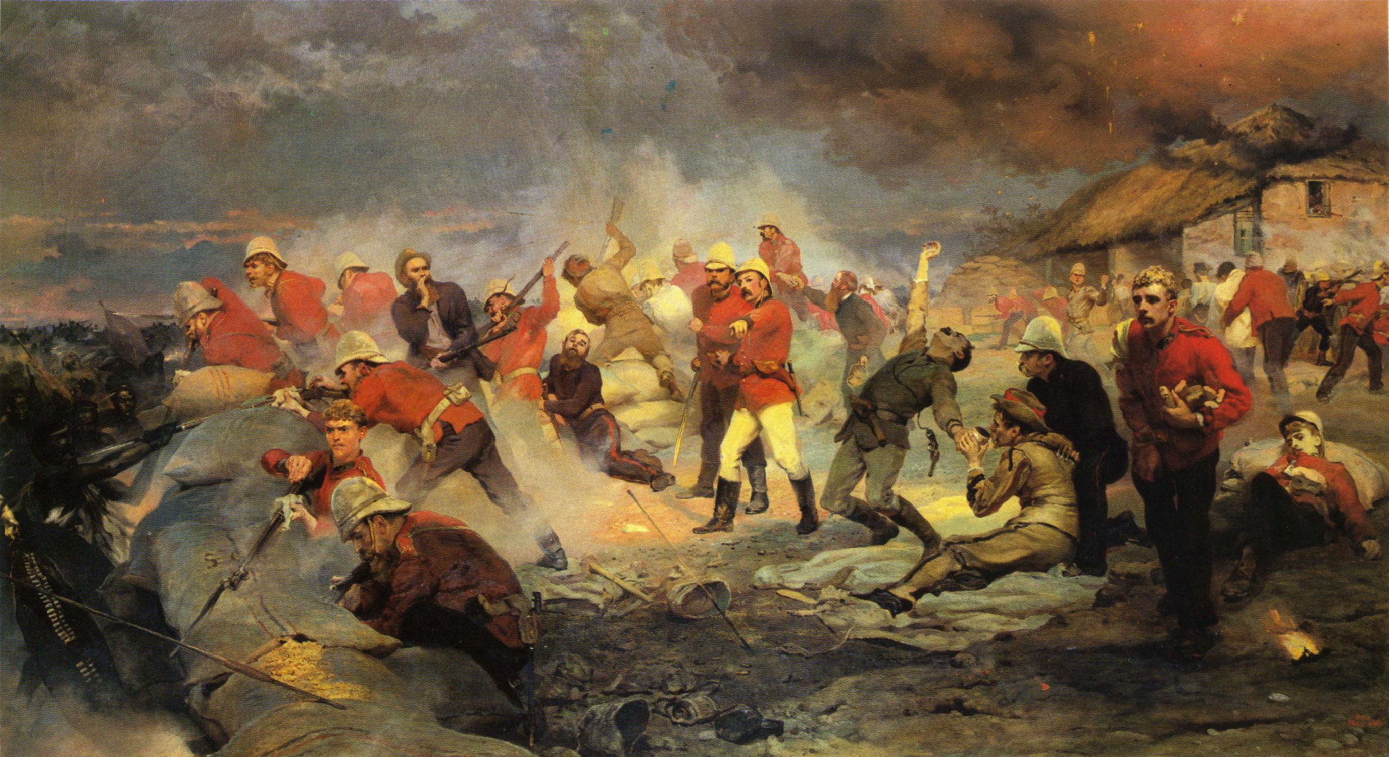 The Defense of Rorke's Drift, January 22,1879 by Elizabeth Thompson-History Painting