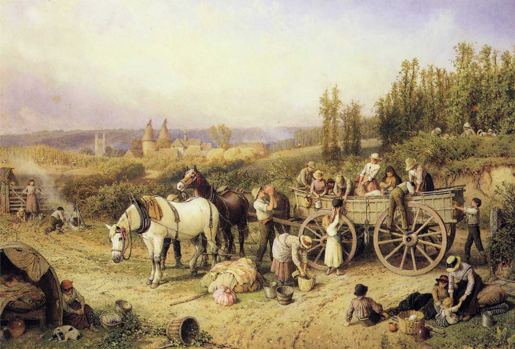 The Farm Cart by Myles Birket Foster, R.W.S.