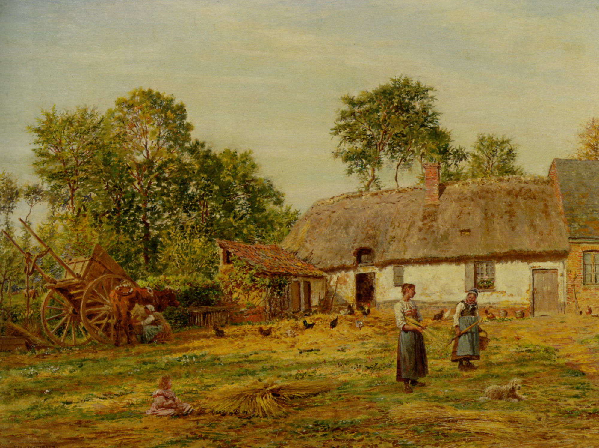 The Farmyard by Marie-Francois Firmin-Girard