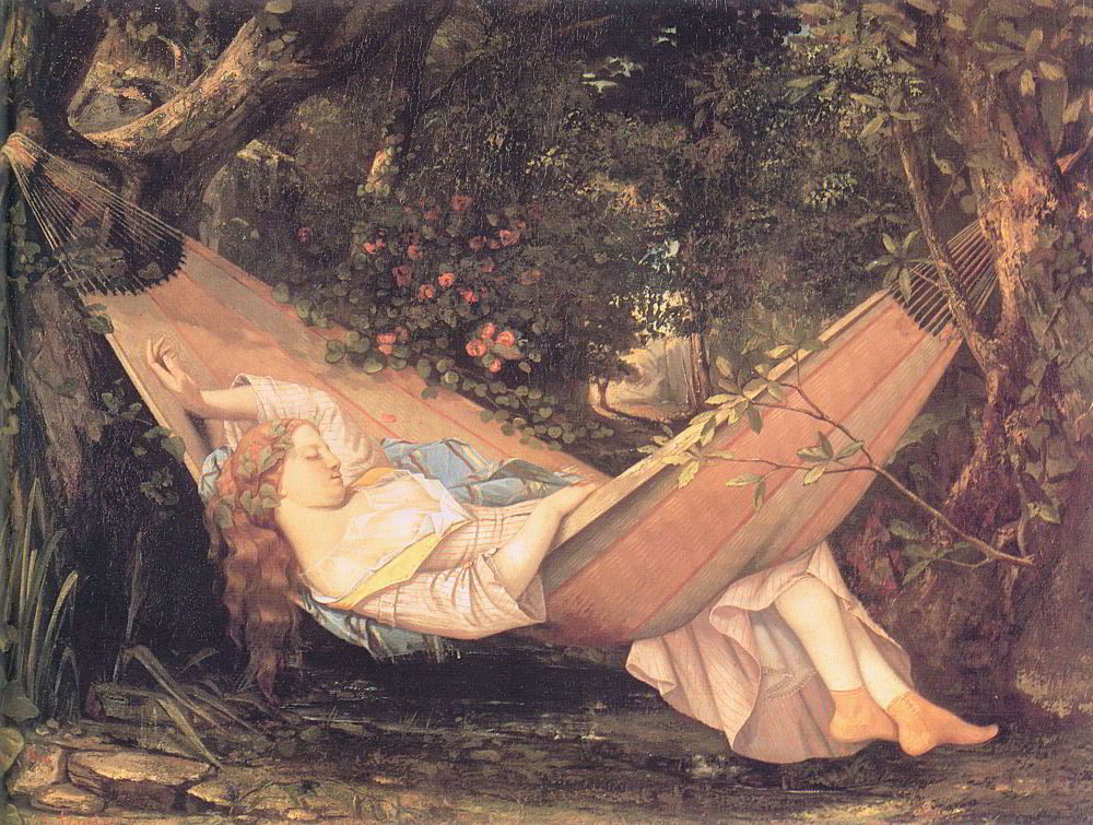 The Hammock by Gustave Courbet-Portrait Painting