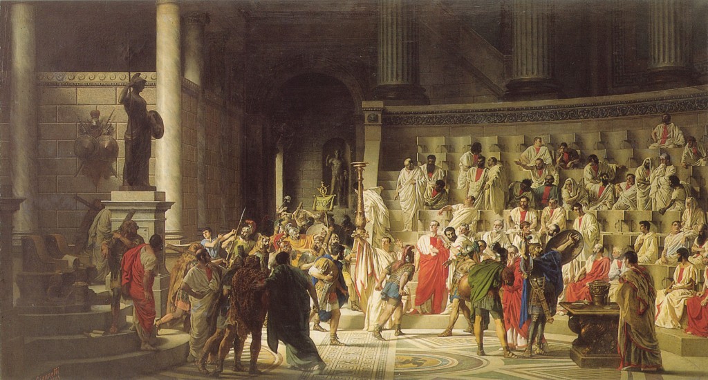 The Last Senate of Julius Caesar by Raffaele Giannetti