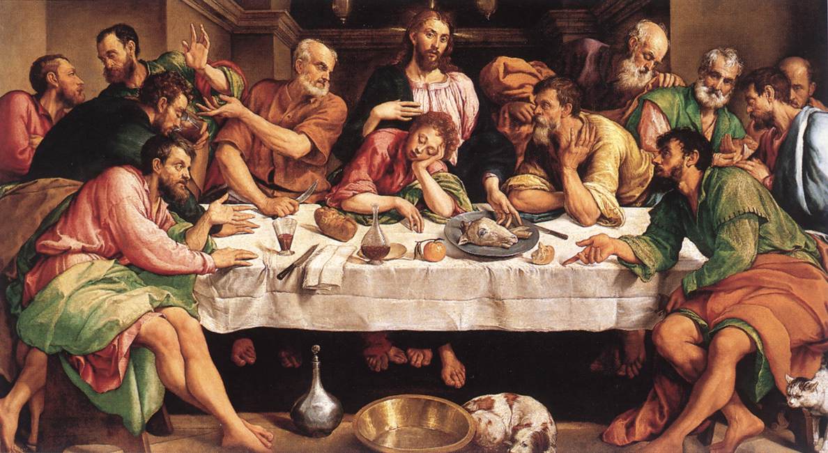 The Last Supper by Jacopo Bassano (Jacopo da Ponte)
