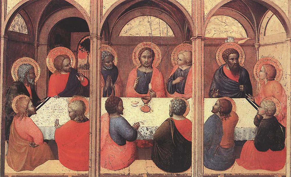 The Last Supper by Sassetta-Jesus Christ Painting