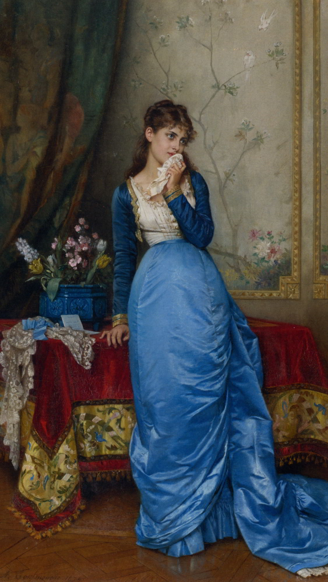 The Letter by Auguste Toulmouche-Oil Painting