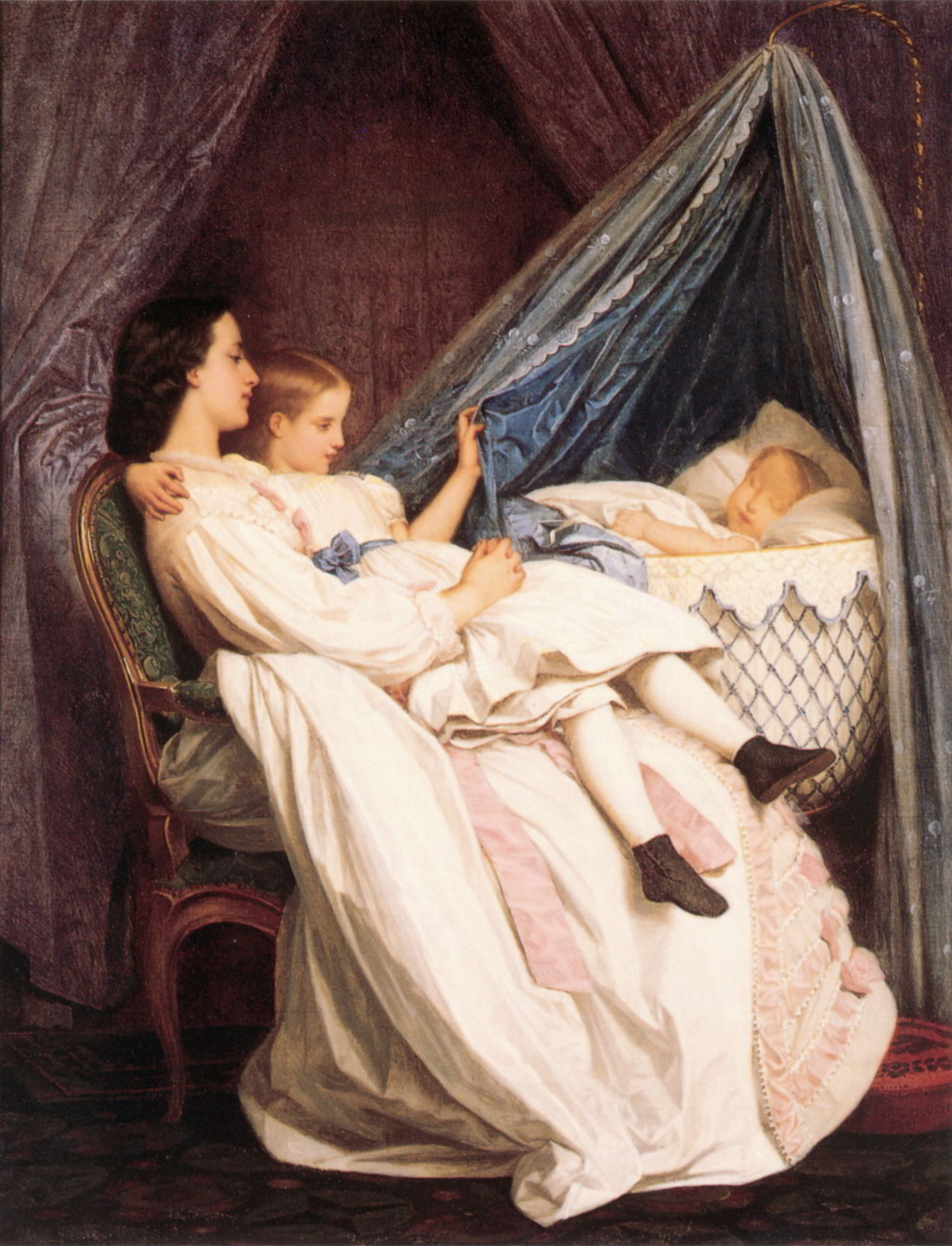 The New Arrival by Auguste Toulmouche-Oil Painting