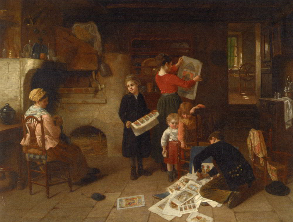 The Print Cellar by Paul Seignac-Oil Painting