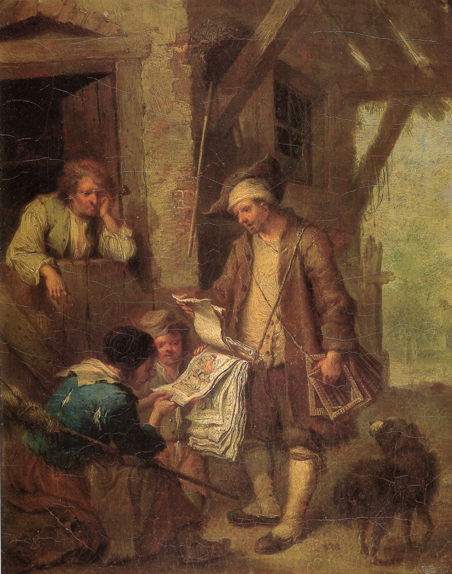 The Print Seller by Joseph Conrad Seekatz-Dutch Painting